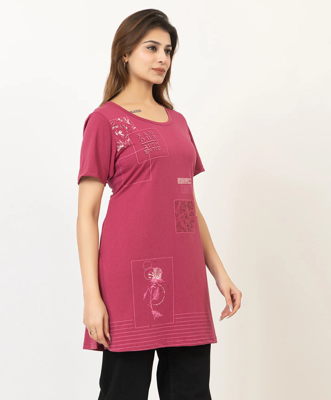 Printed Long Top