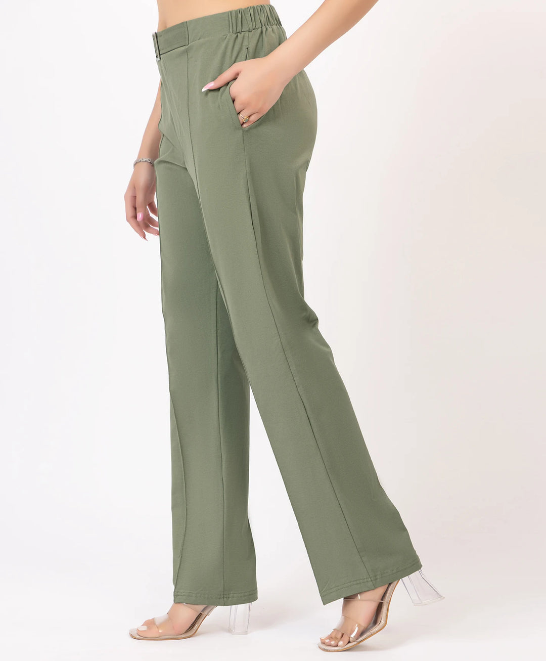 Classic Stretch Fit Lycra Trousers