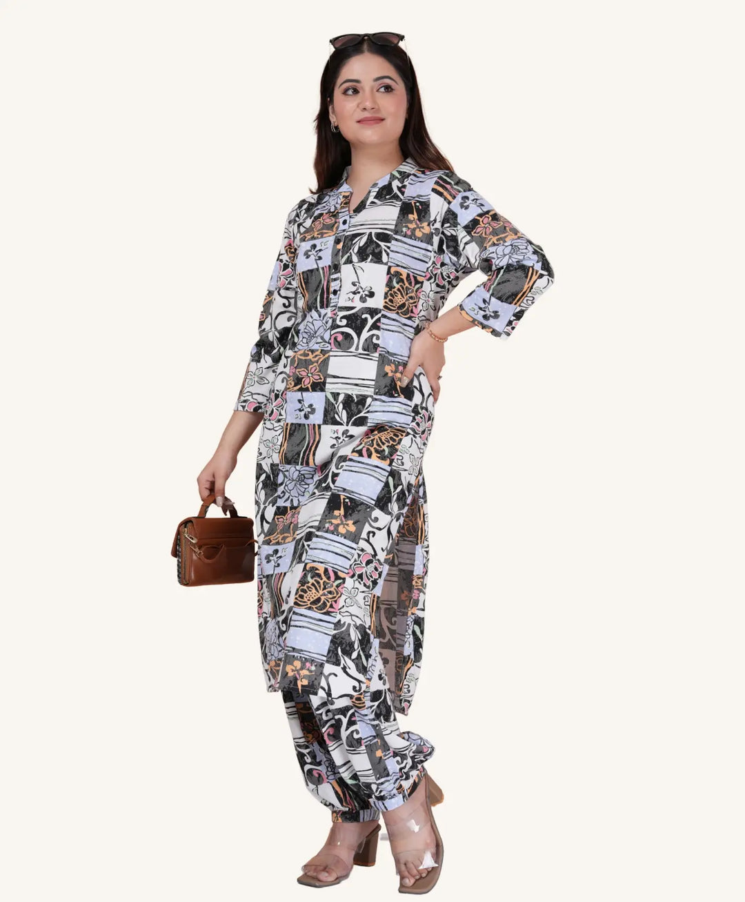 Modern Artistic Print Afgani Suit