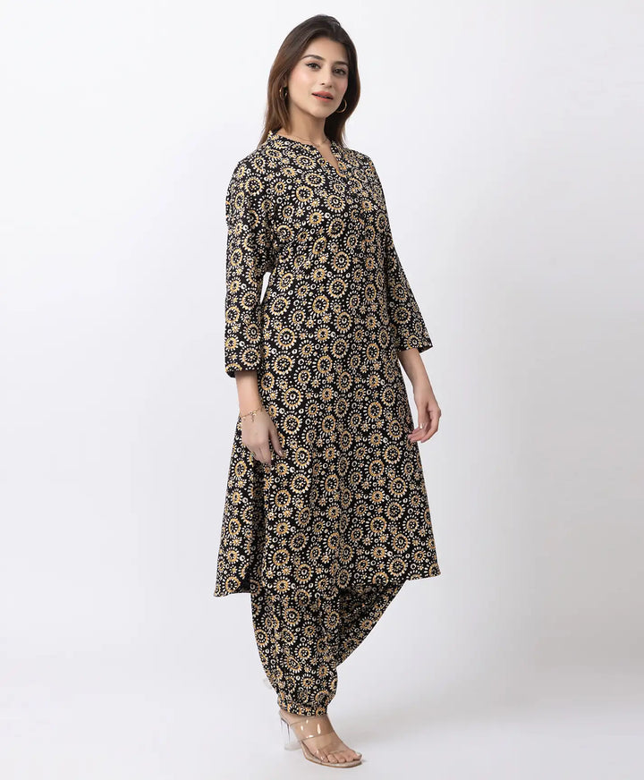 Elegant Printed Afgani Suit