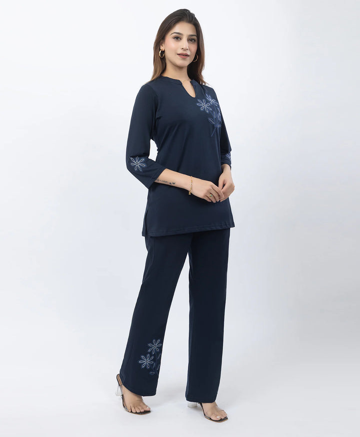 Pure Comfort Embroidered Co-Ord Set