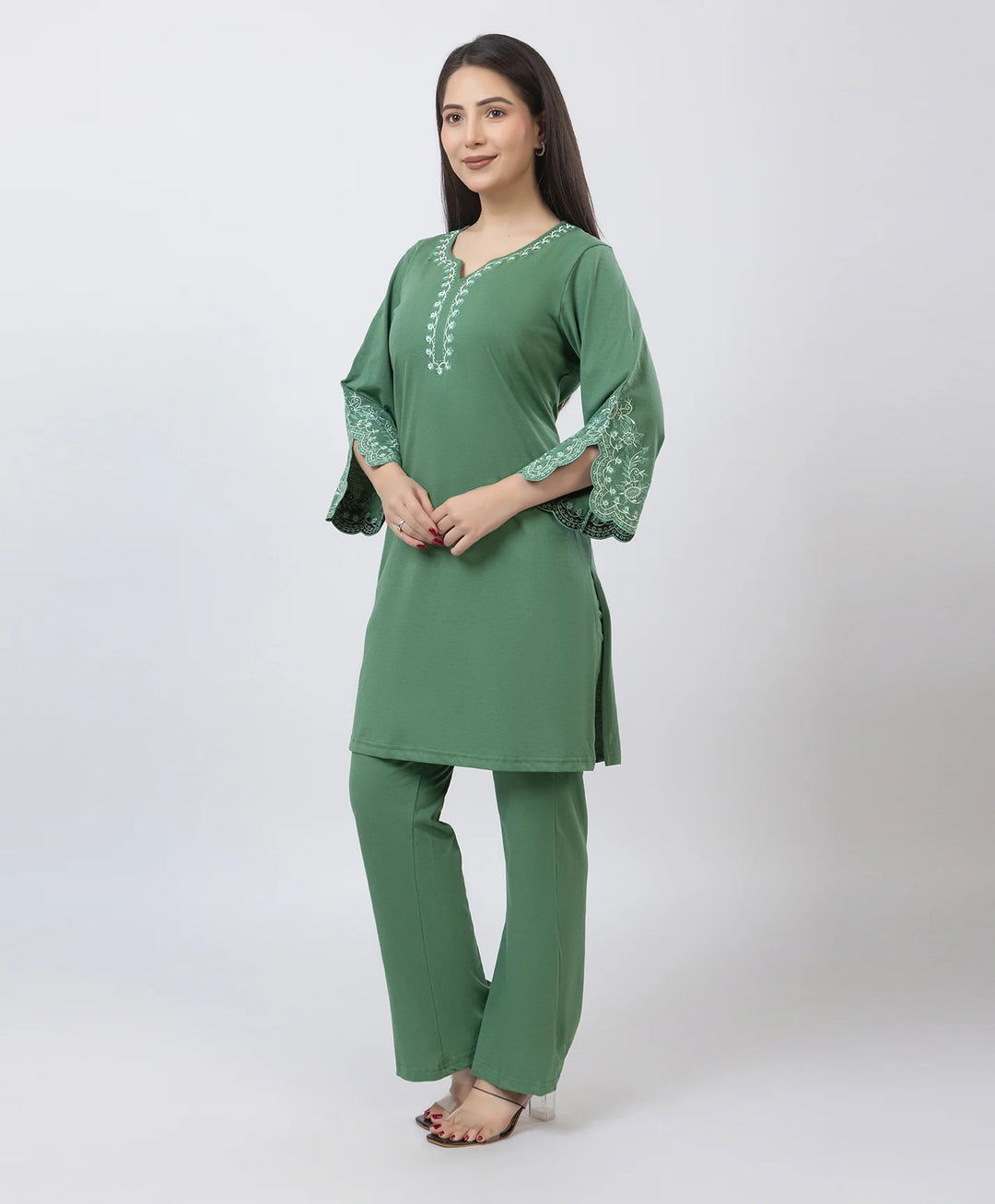 Classic Ethnic Kurta Set with Designer Sleeve Detail