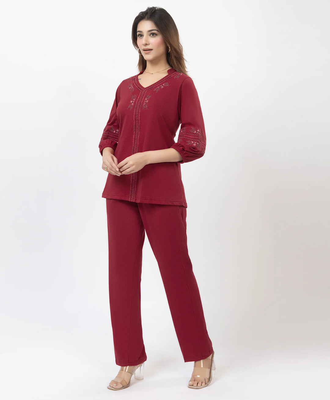 Modern Embroidered Relaxed Co-Ord Set