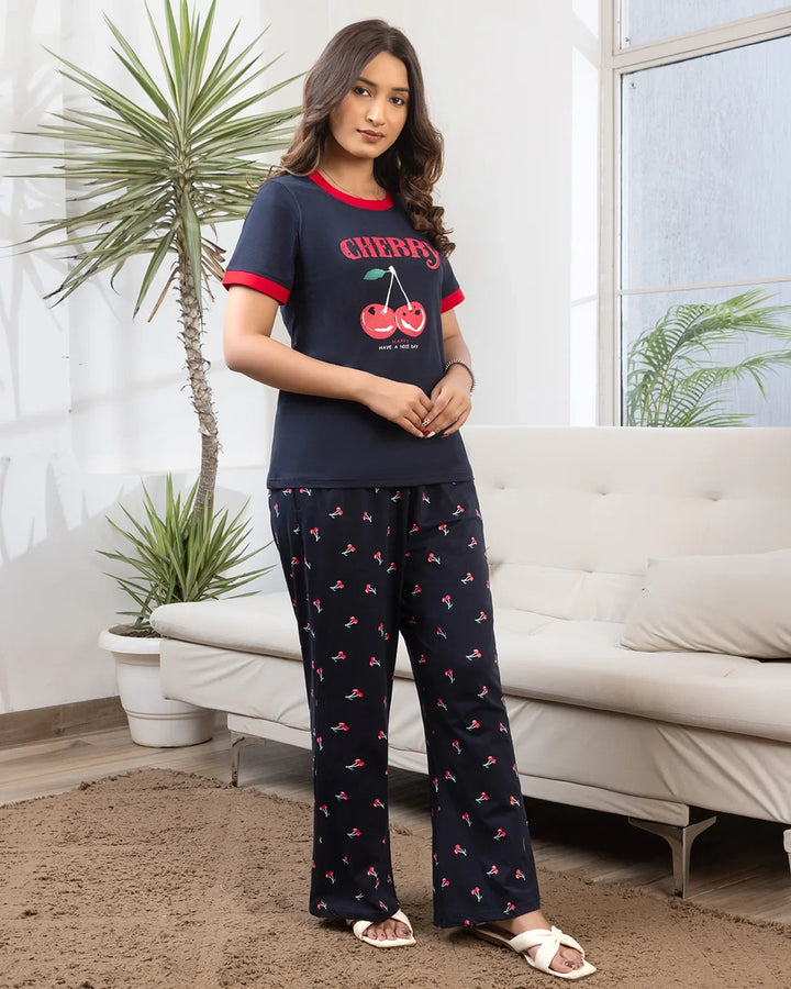 Sweet Cherry Lounge Night Suit