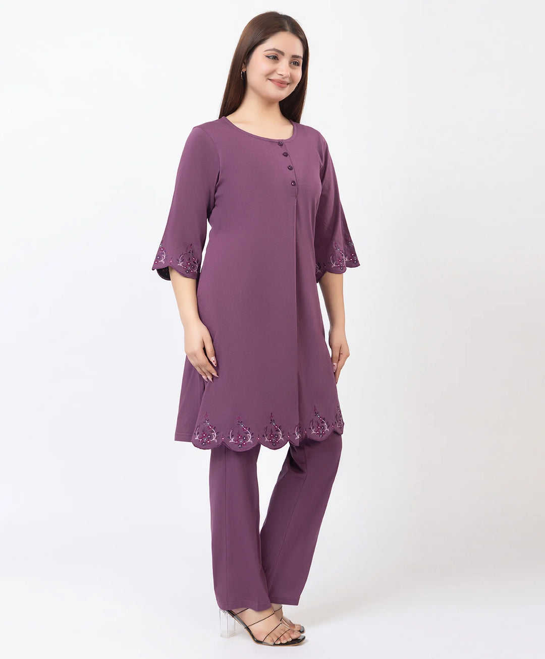 Classic Everyday Kurta Set with Embroidered Finish