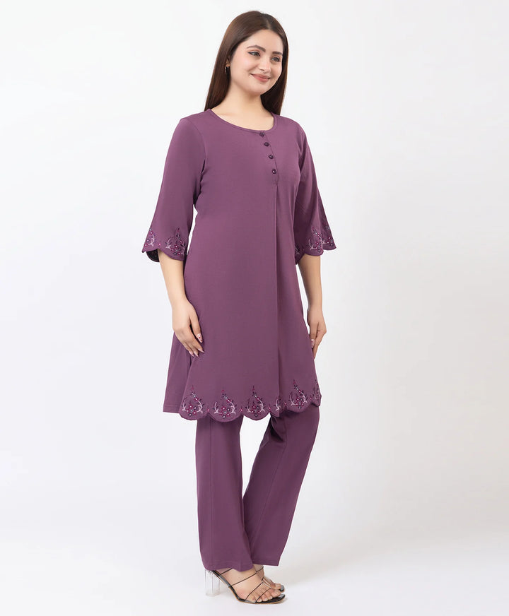 Classic Everyday Kurta Set with Embroidered Finish