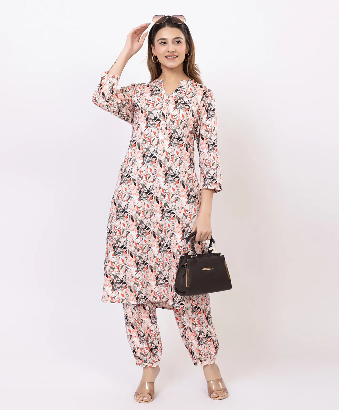 Elegant Floral Afgani Suit