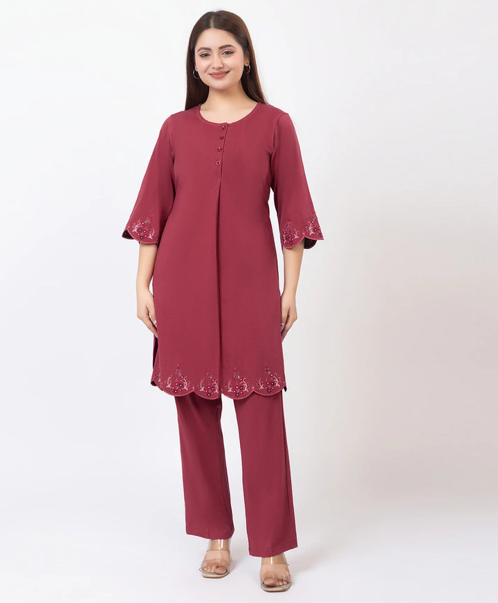 Classic Everyday Kurta Set with Embroidered Finish