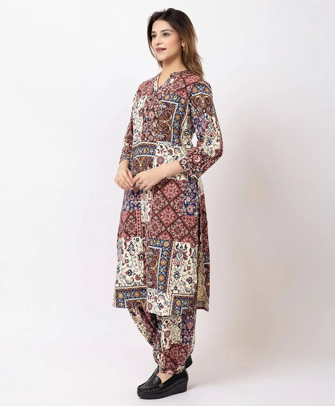 Elegant Floral Afgani Suit
