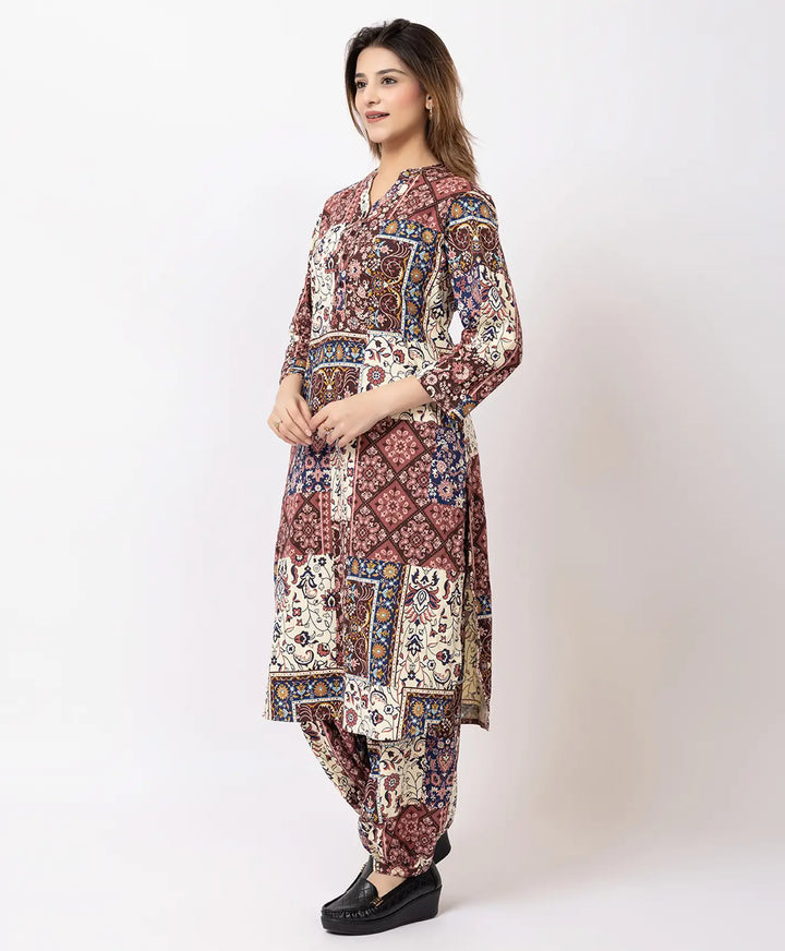 Elegant Floral Afgani Suit