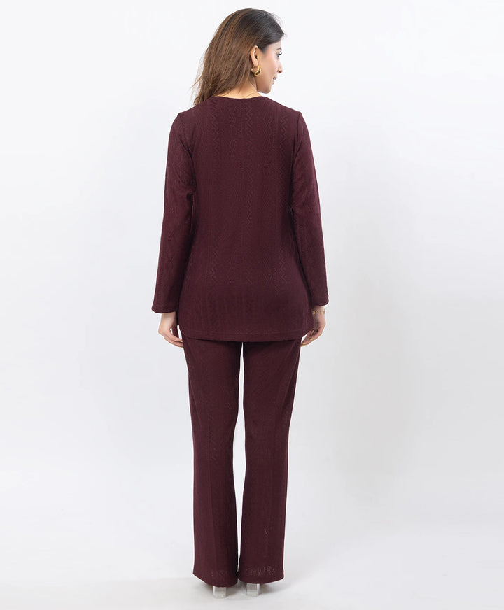 Button-Front V-Neck Top & Straight Pants with Camisole – 3-Piece Co-Ord Set