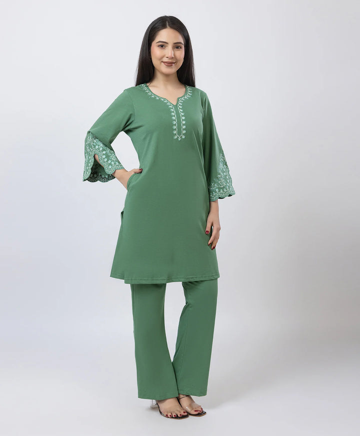 Classic Ethnic Kurta Set with Designer Sleeve Detail