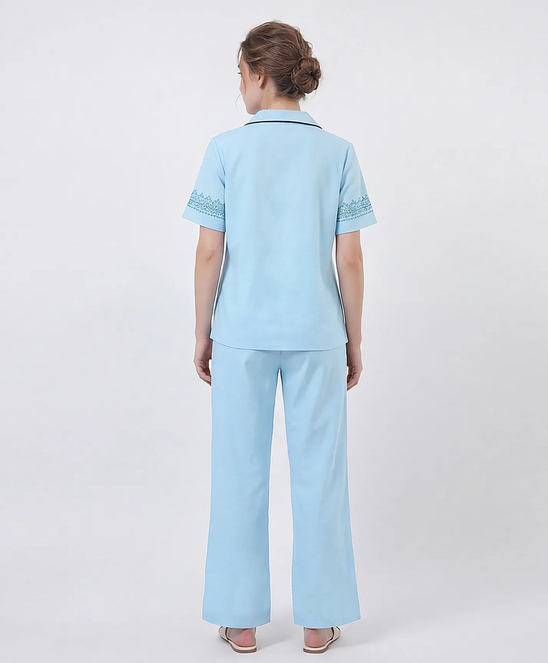Soft Touch Front Open Night Suit