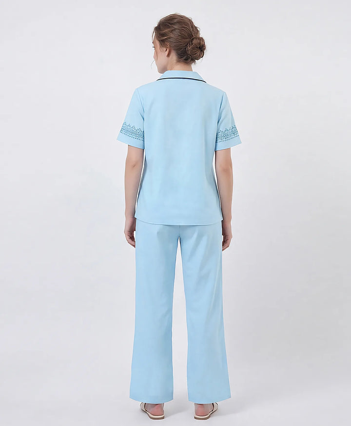 Soft Touch Front Open Night Suit