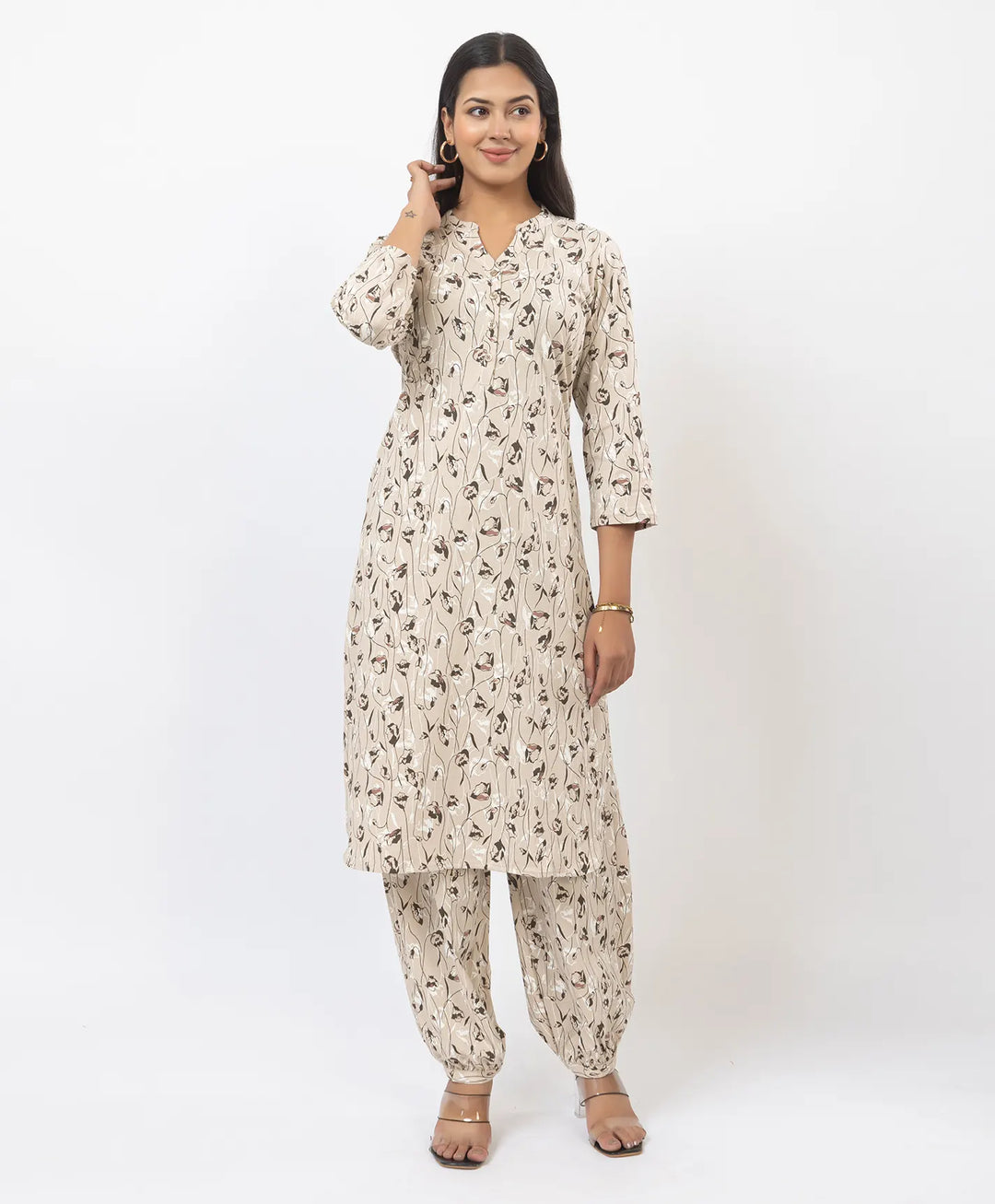 Graceful Ethnic Printed Afghan Suit Set