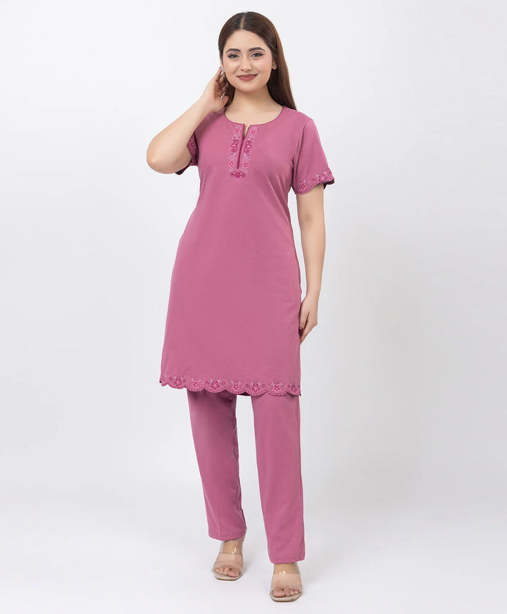 Effortless Embroidered Grace Kurta Lower Set