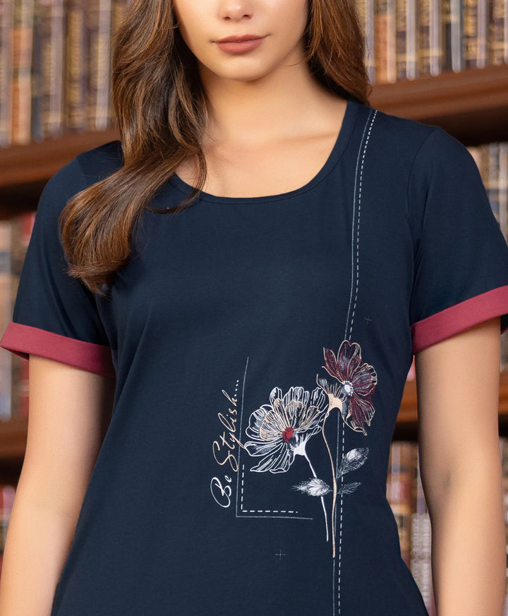 Floral Print Night Suit Set
