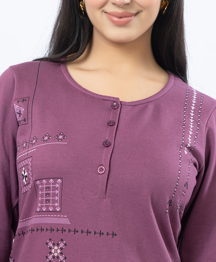 Full Sleeve Open Placket Kurta with Straight Fit Pants