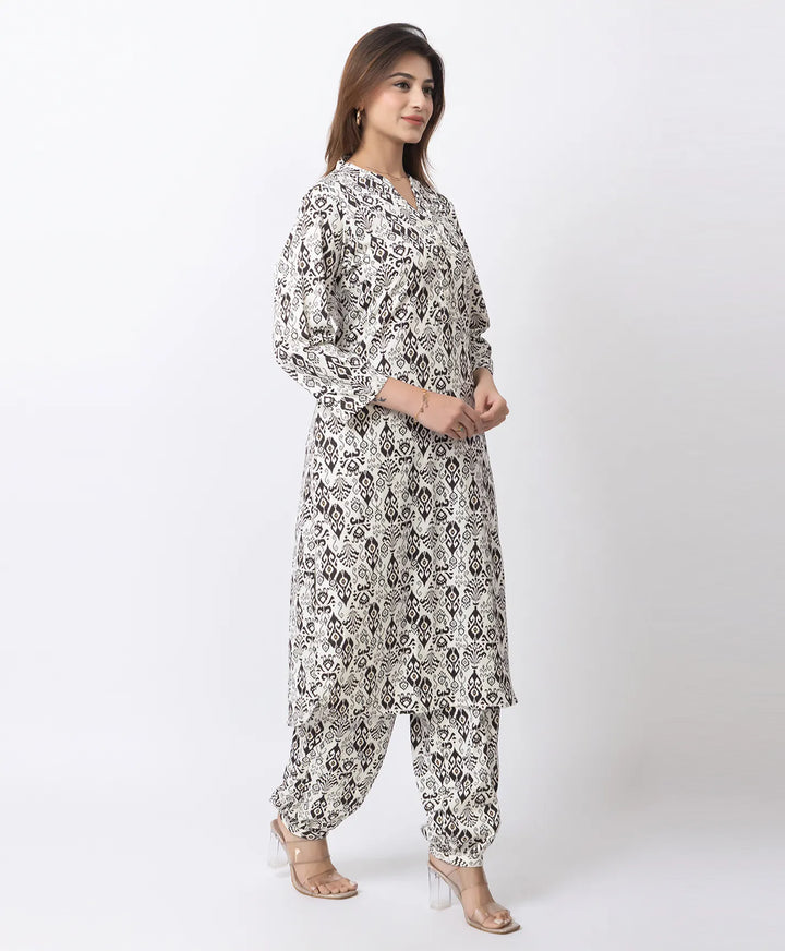 Elegant Printed Afgani Suit