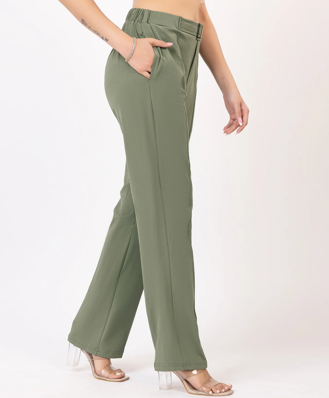 Classic Stretch Fit Lycra Trousers