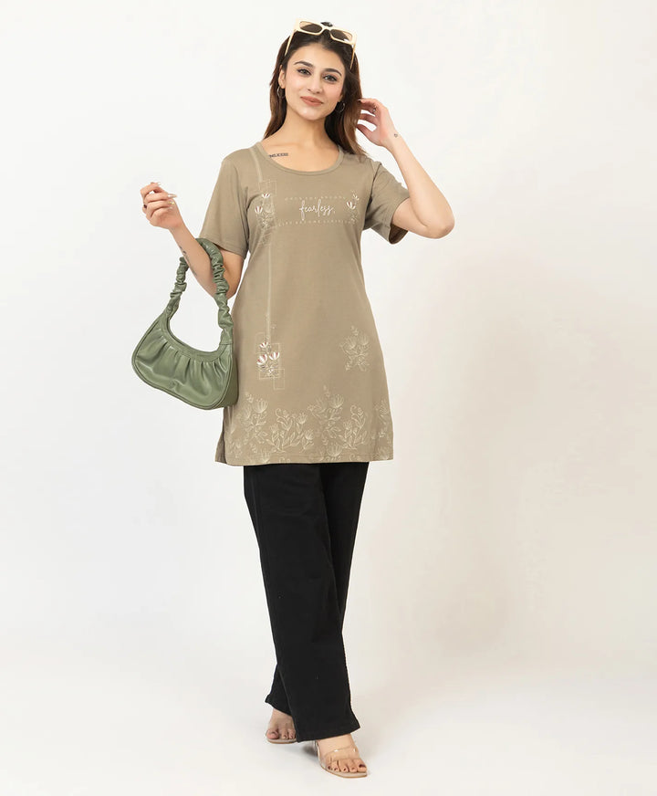 Printed Long Top