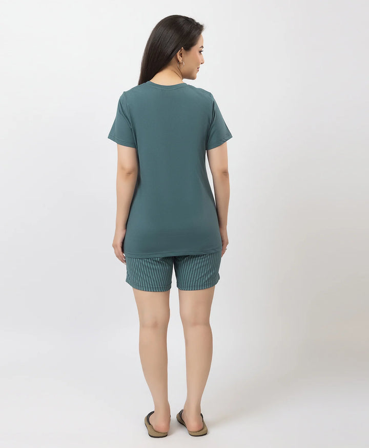 Comfortable and Trendy Graphic Tee & Shorts Set