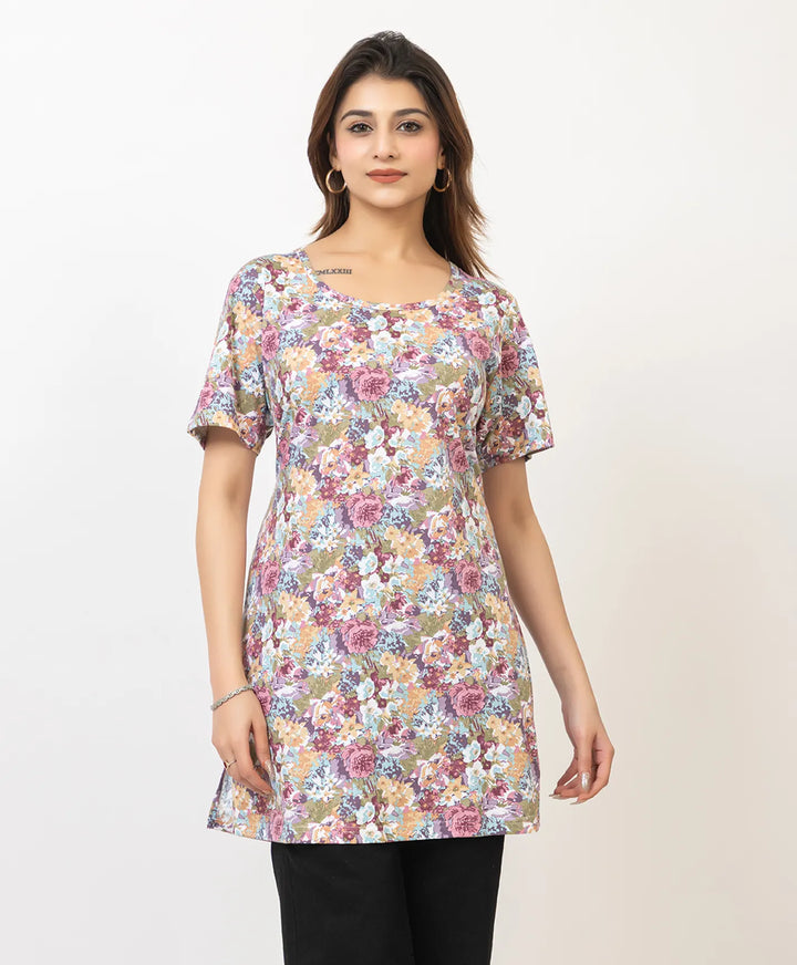 Charming Floral Everyday Long Top