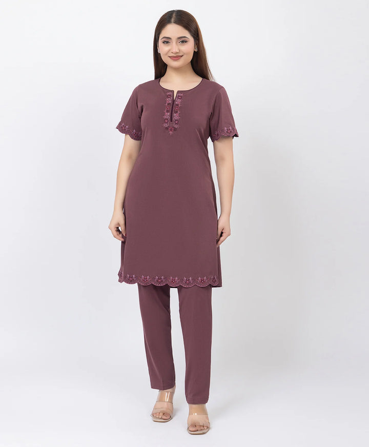 Effortless Embroidered Grace Kurta Lower Set