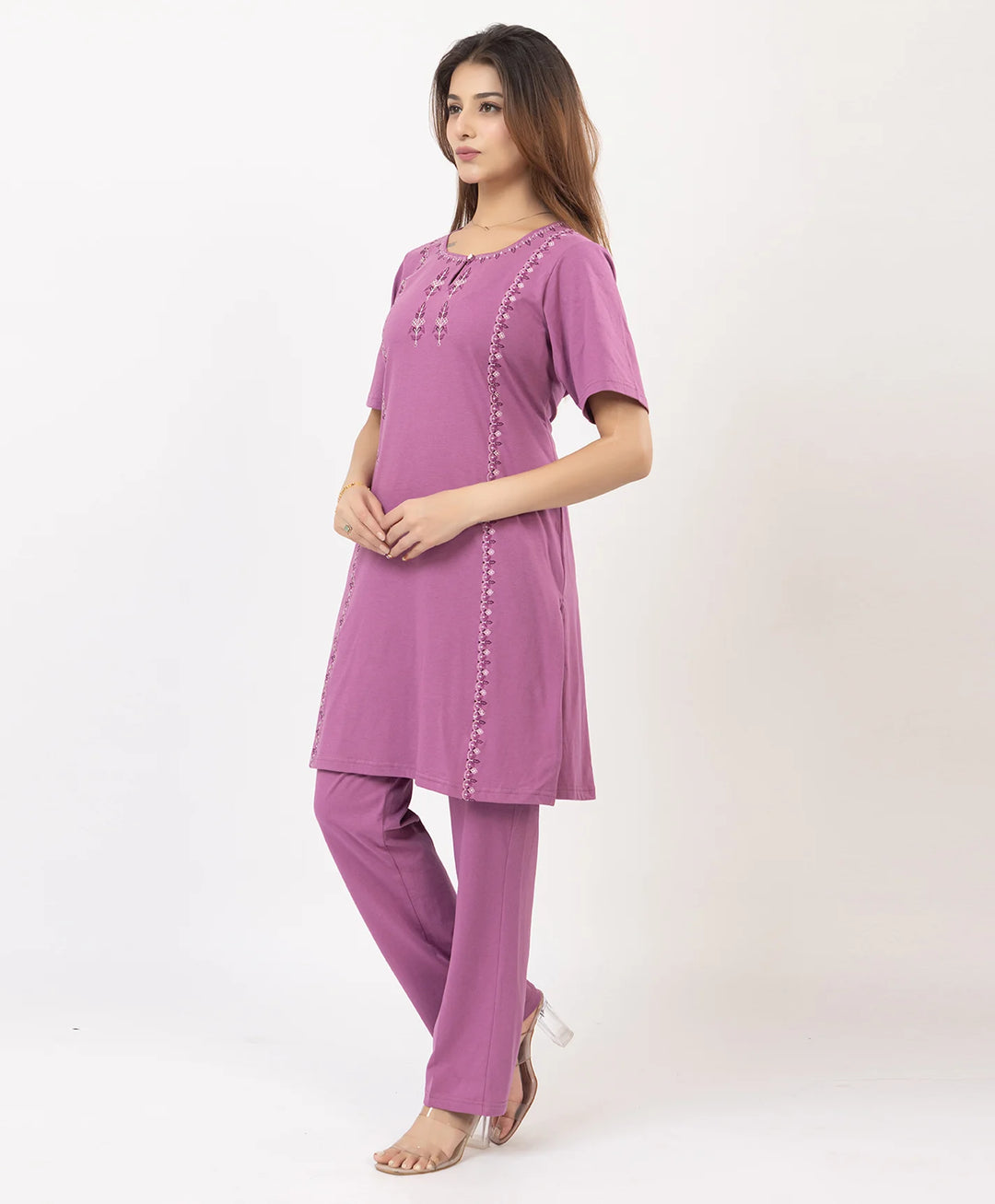 Classic Embroidered Kurta with Pants