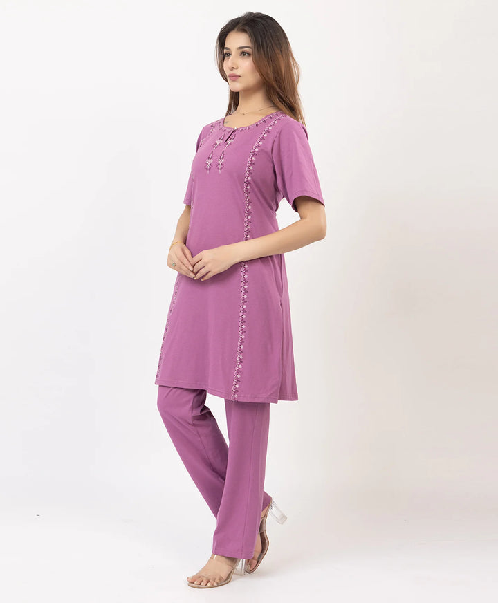 Classic Embroidered Kurta with Pants