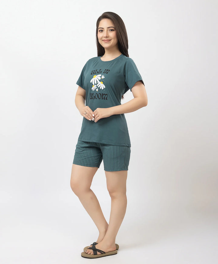 Comfortable and Trendy Graphic Tee & Shorts Set