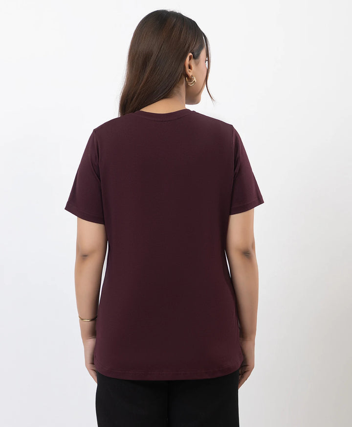 Premium Graphic Print Round Neck Short Sleeve Top