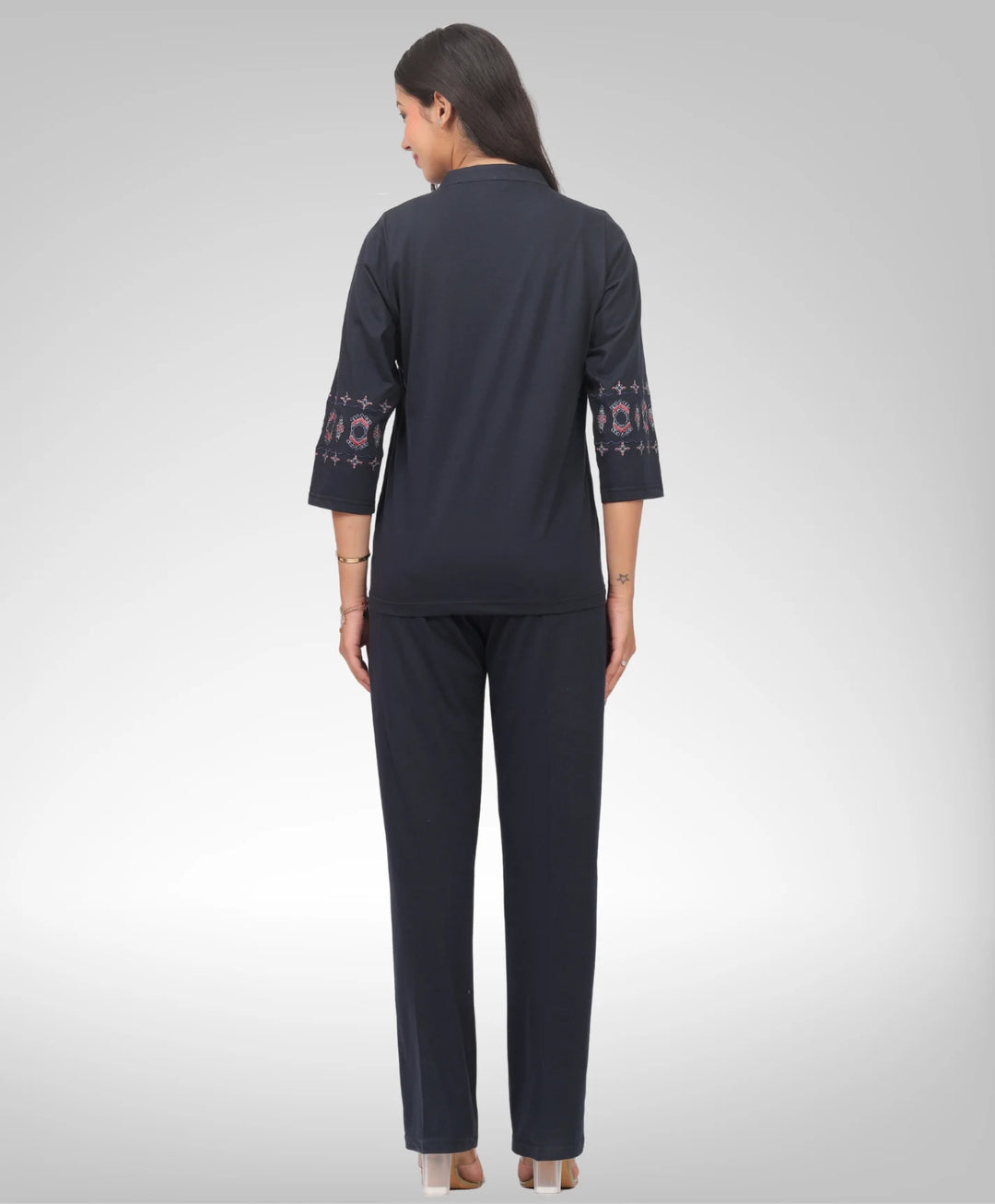 Stylish Embroidered Casual Co-Ord Set
