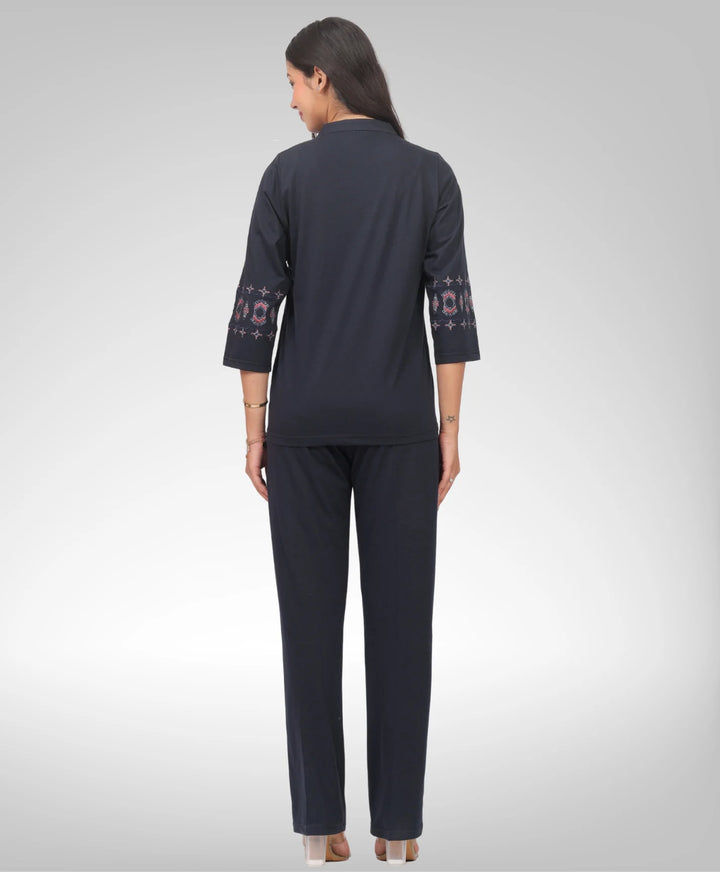 Stylish Embroidered Casual Co-Ord Set