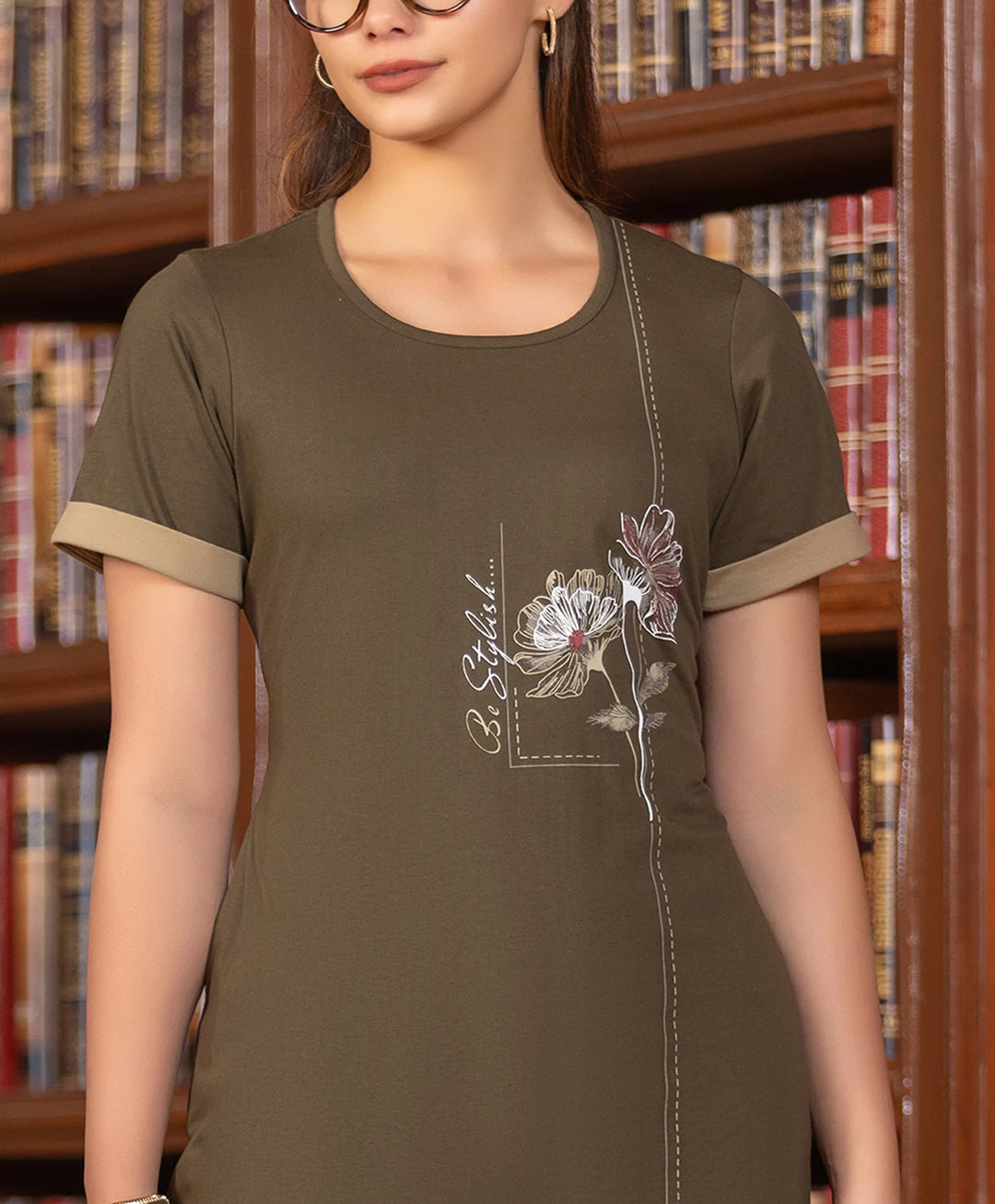 Floral Print Night Suit Set