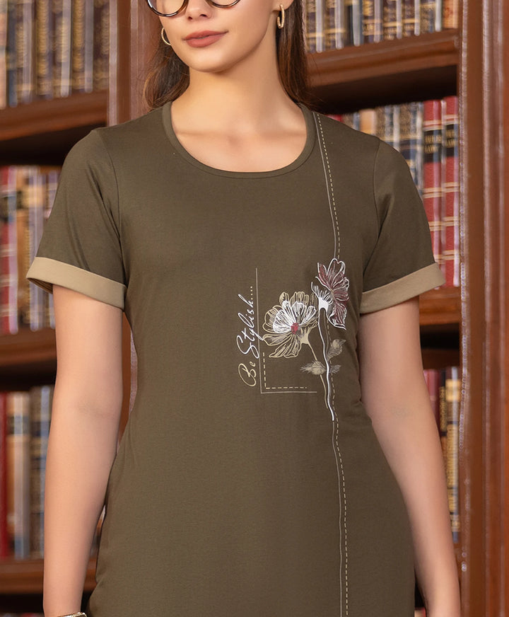 Floral Print Night Suit Set