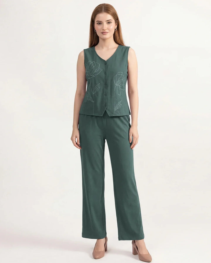 Botanical Vest Co-ord Set