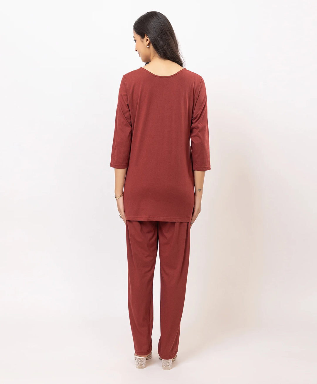 Embroidered Cotton Kurta Lower Set