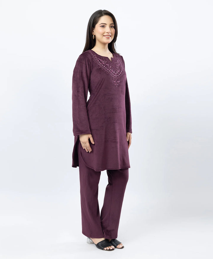 Full-Sleeves Kurta and Straight Fit Lower Set with Round Neck