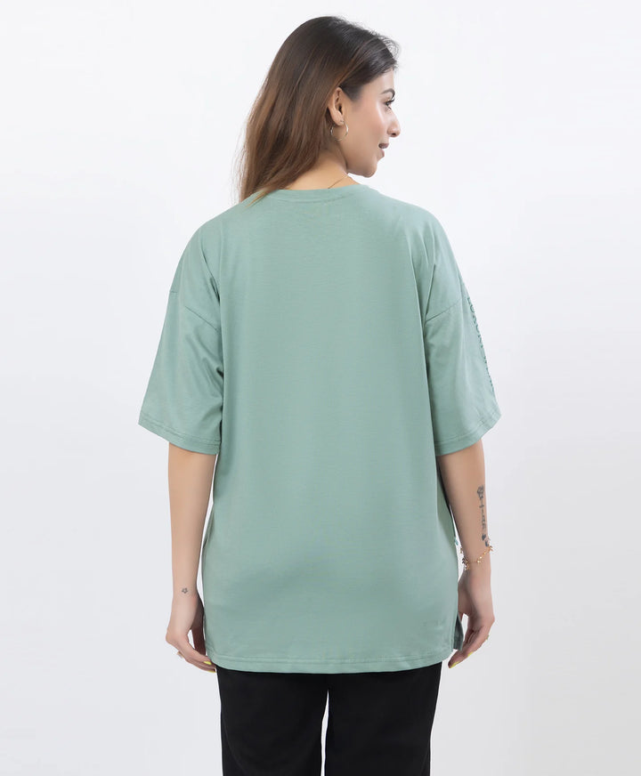 Drop Shoulder Luxury Wear Graphic Top