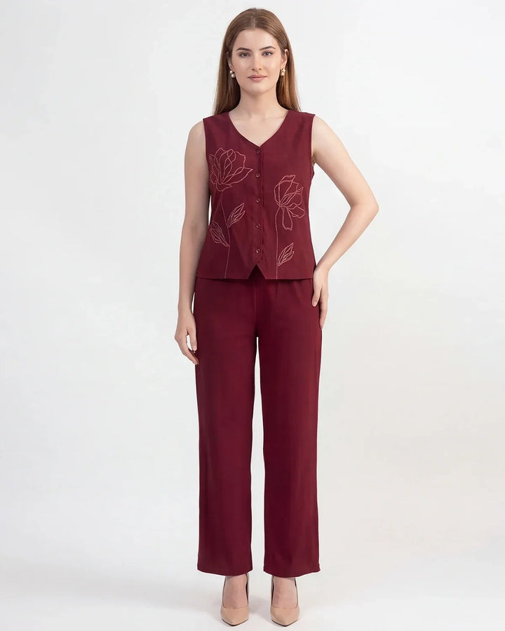 Botanical Vest Co-ord Set