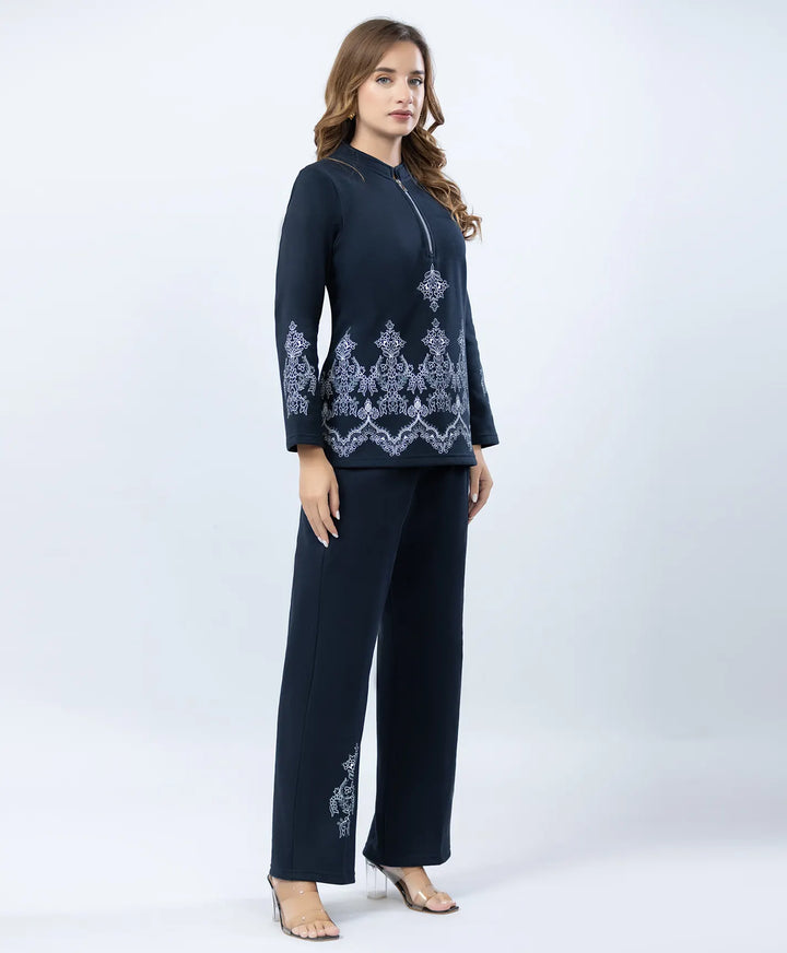 Premium Winter Kurta Set featuring Zip Collar