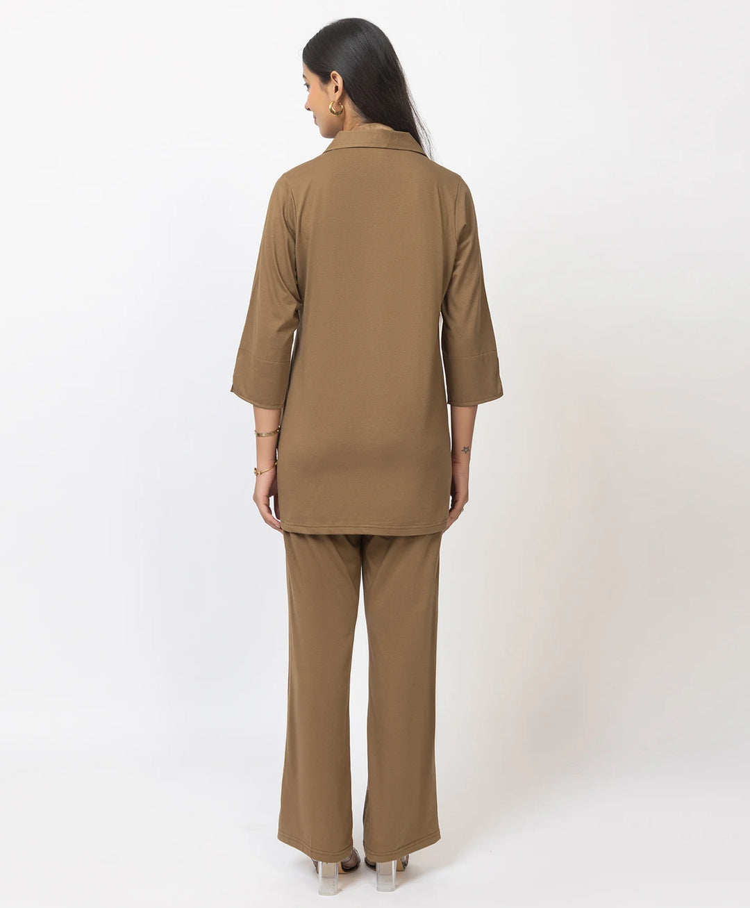 Premium Embroidered Collared Co-Ord Set