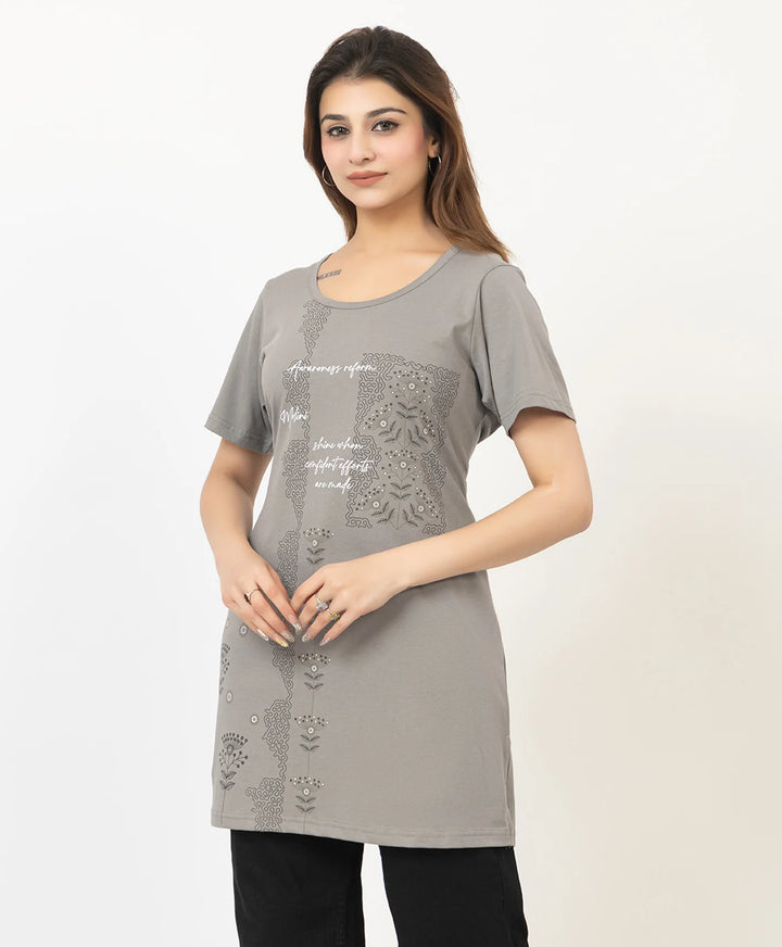 Printed Long Top