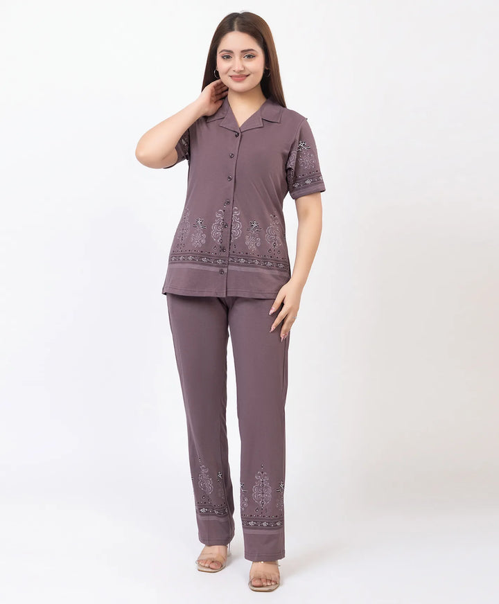Premium Printed Front-Open Co-Ord Set