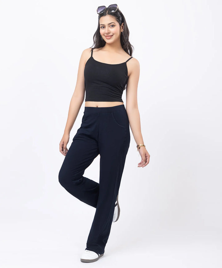 Basic Straight Style Denim Lower