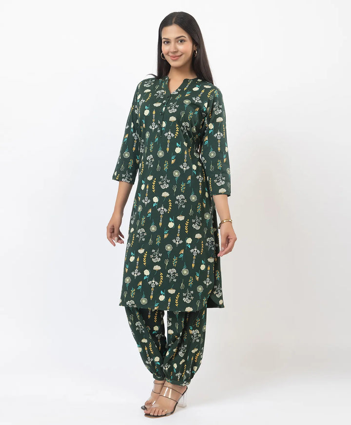 Graceful Ethnic Printed Afghan Suit Set