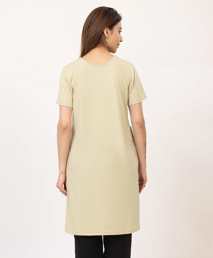 Abstract Botanical Long Top
