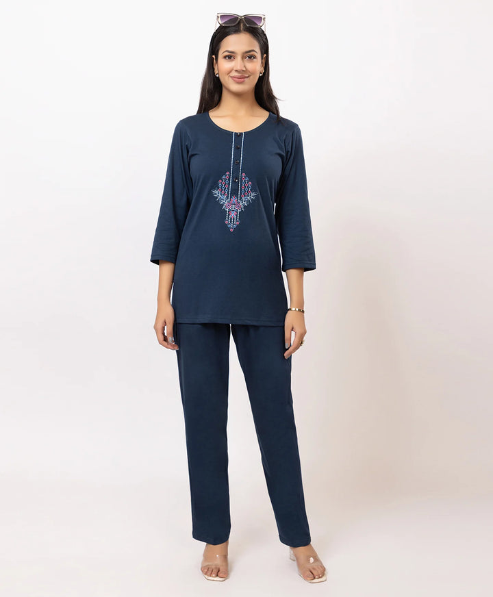 Embroidered Kurta Lower Set