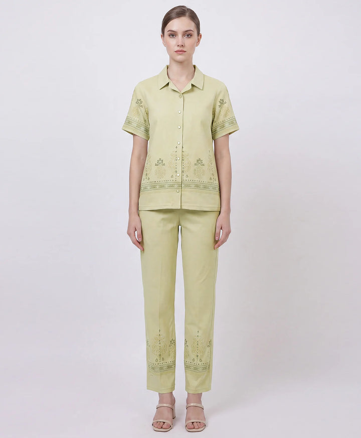 Premium Printed Front-Open Co-Ord Set